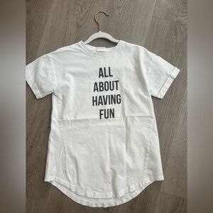 Zara Kids White Graphic T-Shirt Sz6y